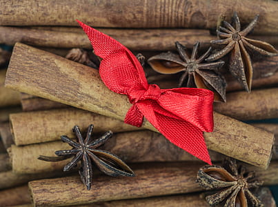 brown stick tie with red ribbon thumbnail