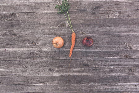 carrot and onions on table thumbnail