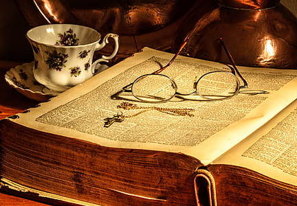 eyeglasses with silver-colored frame thumbnail