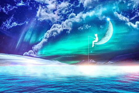 dreamworks with aurora borealis illustration thumbnail