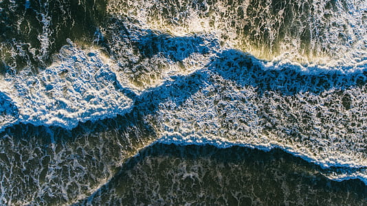 aerial photography of sea waves thumbnail