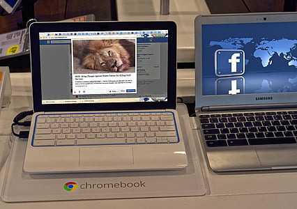 turned-on black and white laptop thumbnail