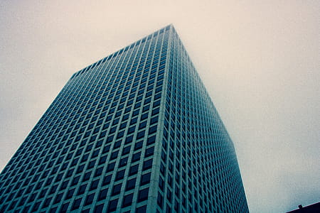 Low Angle Photography of Blue Building thumbnail