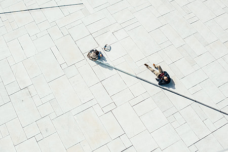 two people, white surface, aerial, family thumbnail