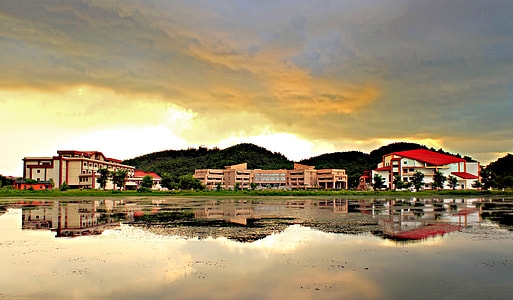assorted-color buildings behind body of water thumbnail