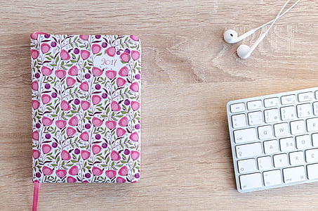 white and pink floral wristlet thumbnail