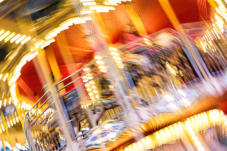 Crazy Blurred Carousel at Night thumbnail