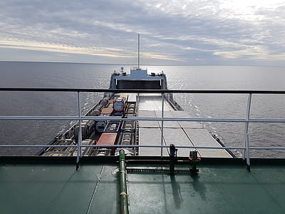 white and green cargo ship thumbnail
