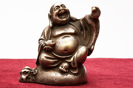brass-colored budai figurine thumbnail