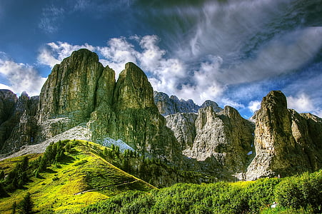 gray stone mountains at daytime thumbnail