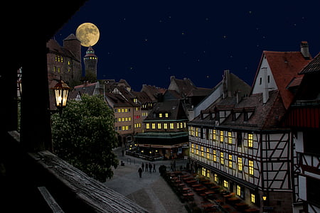 town houses and full moon thumbnail
