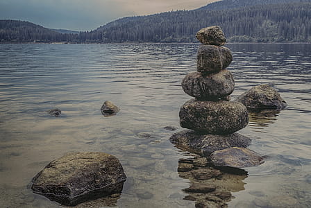 water, rocks, mountain, lake thumbnail