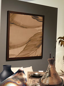 brown abstract painting and brown frame thumbnail