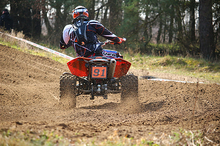 person driving all-terrain vehicle drifting thumbnail