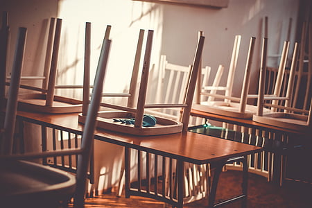 two rectangular brown wooden tables thumbnail