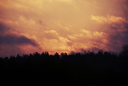 sunset over the mountain thumbnail