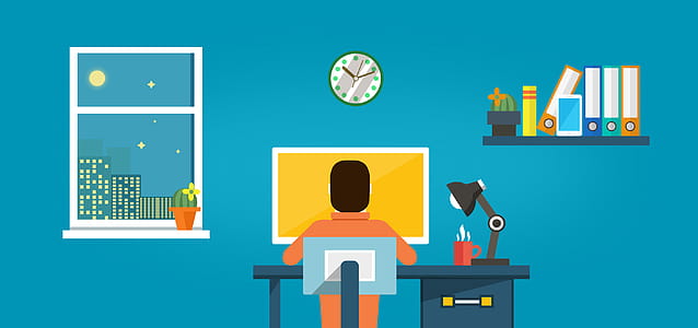 Worker at the Desk - Working at Home thumbnail