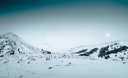 snowfield on mountain at daytime thumbnail