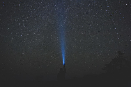 person using flashlight at night thumbnail