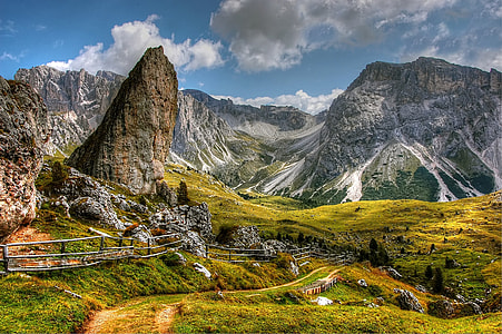 green grass field and mountain thumbnail