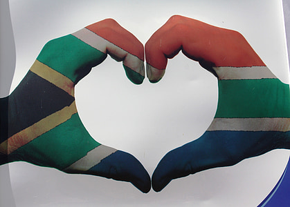South Africa flag heart hand sign thumbnail
