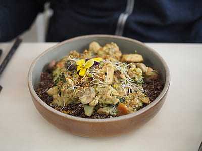 cooked food in brown ceramic bowl thumbnail