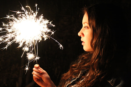 woman holding sparkler fireworks thumbnail