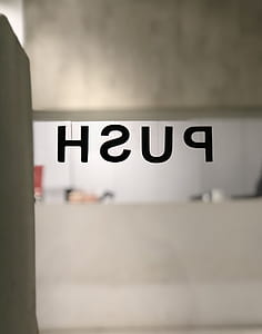 macro shot of push text thumbnail