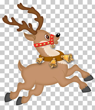Santa Claus's reindeer Christmas ornament Character, Cute Reindeer , reindeer illustration PNG clipart