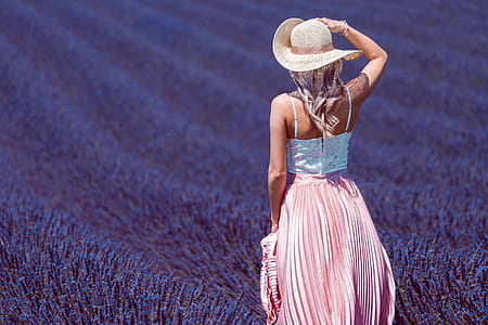 Woman in Lavender Field thumbnail
