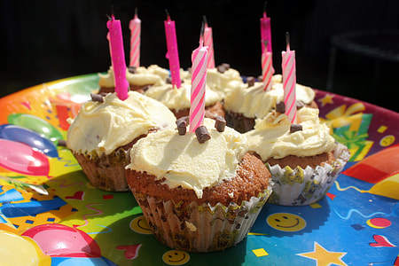chocolate cupcake with candles thumbnail