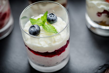 ice cream on clear glass cup thumbnail