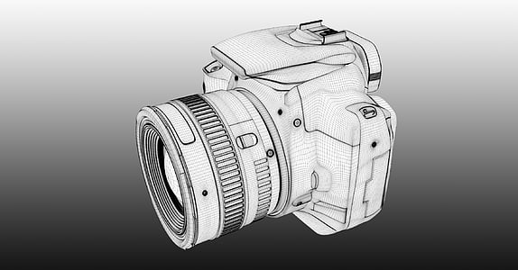 photo of DSLR camera sketch thumbnail