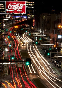timelapse photo of roadway during nighttime thumbnail
