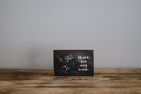 black and white thank you card thumbnail