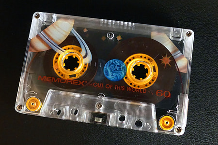 black and white Memorex cassette tape thumbnail
