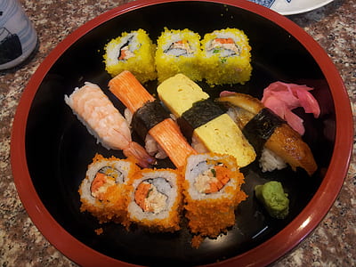 tray of assorted-flavored makis thumbnail