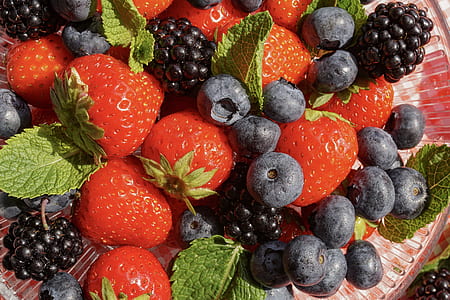 red strawberries on plate thumbnail