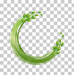 Circle Paint.net Computer file, painted green circle, green leaf PNG clipart