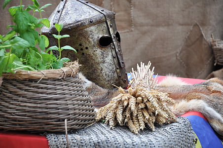 brown rice grain on table beside wicker pot thumbnail