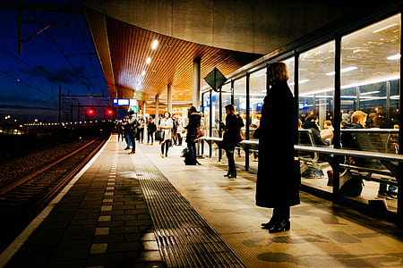 people, lights, night, crowd thumbnail