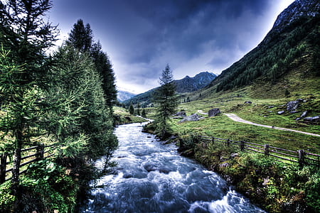 landscape, mountains, nature, sky thumbnail