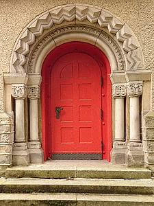 closed red door thumbnail