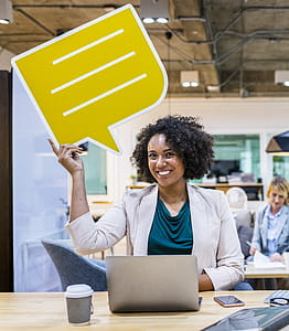 people, woman, smartphone, desk thumbnail