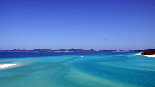 clear blue sea under blue sky during daytime thumbnail