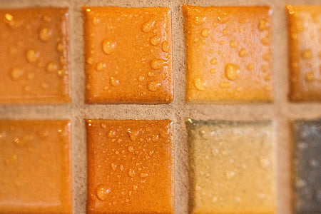 water dew on brown wall thumbnail