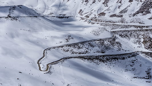 aerial photography of snow covered mountain thumbnail