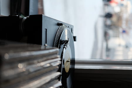 closeup photo of black turntable thumbnail