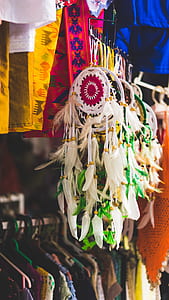 Dream Catcher Hanged on Black Metal Rack thumbnail
