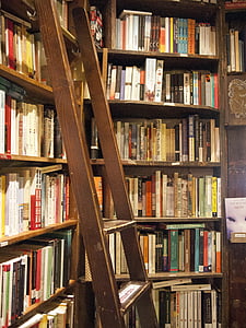 brown wooden ladder on wooden shelf thumbnail